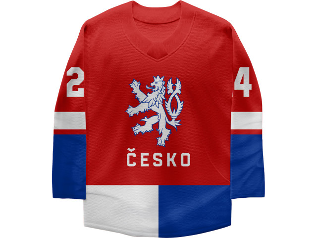 Fan hokejový dres Česko 2402 Fan hokejový dres Česko 2402