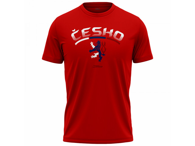 Bavlněné tričko Česko 2303 - červená