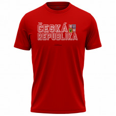 Bavlněné tričko Česko 2304 - červená