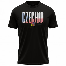 Bavlněné tričko Česko 2306 - černá
