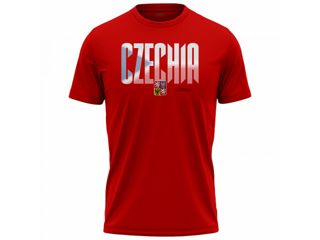 Bavlněné tričko Česko 2306 - červená