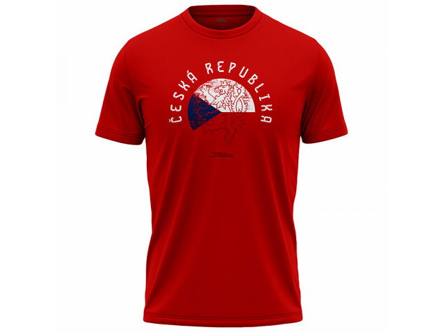 Bavlněné tričko Česko 2307 - červená
