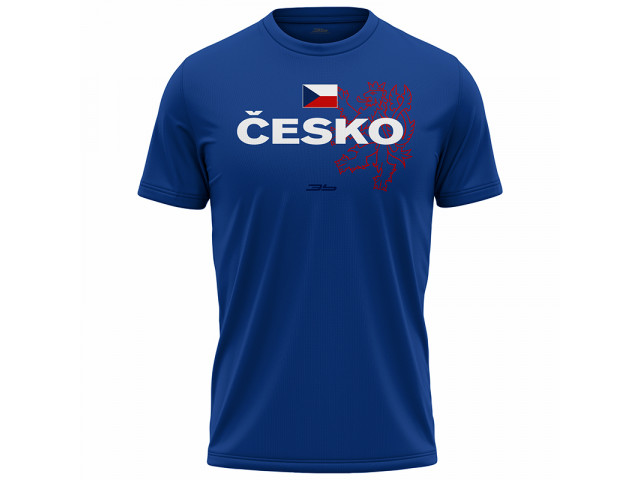 Bavlněné tričko Česko 2310 - královská modř