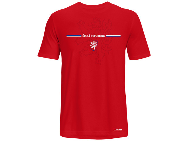 Bavlněné tričko Česko 2401 - červená