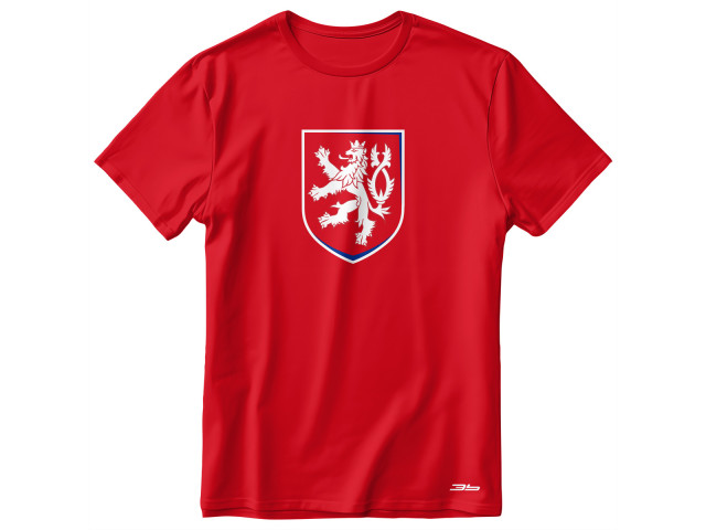 Bavlněné tričko Česko 2402 - červená