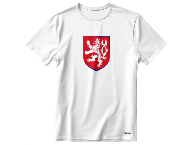 Bavlněné tričko Česko 2402 - bílá