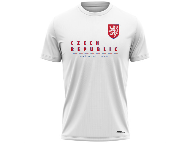 Bavlněné tričko Česko 2403 - bílá