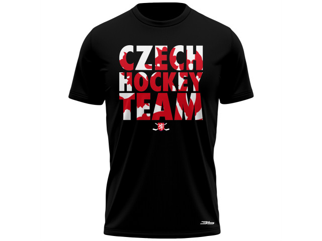 Bavlněné tričko Česko 2407 - černá