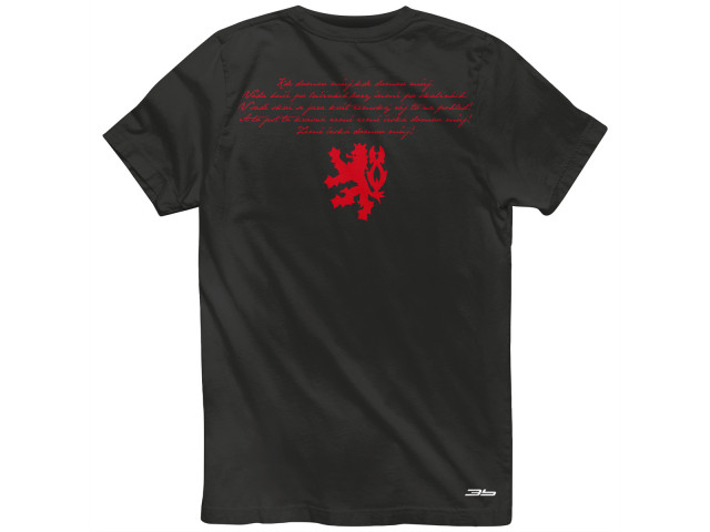 Bavlněné tričko Česko 2408 - tmavě šedá