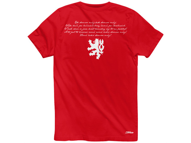 Bavlněné tričko Česko 2408 - červená