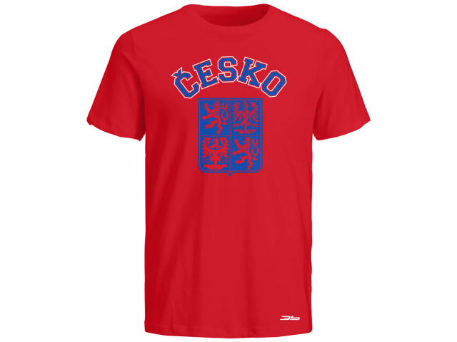 Bavlněné tričko Česko 2409 - červená