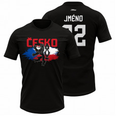 Bavlněné tričko Česko 2207 - černá