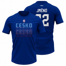 Bavlněné tričko Česko 2208 - královská modř