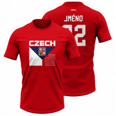 Bavlněné tričko Česko 2211 - červená