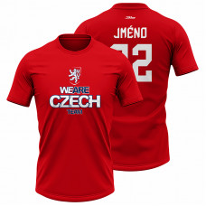Bavlněné tričko Česko 2213 - červená