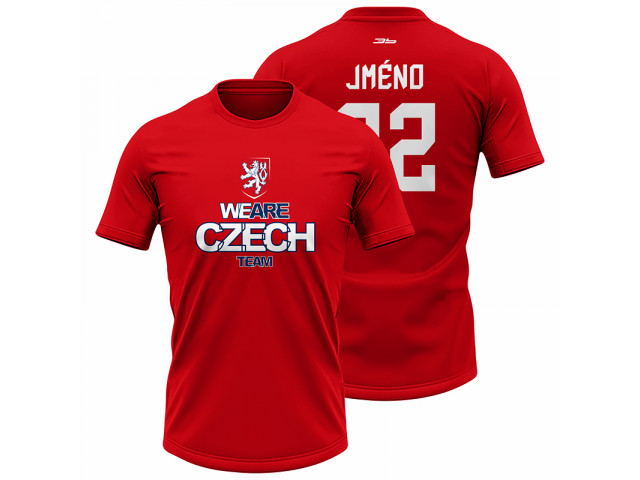 Bavlněné tričko Česko 2213 - červená