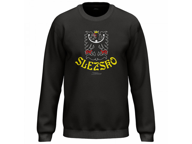 Bavlněná mikina bez kapuce Česko 2301 - černá