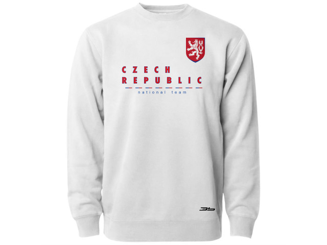 Bavlněná mikina bez kapuce Česko 2403