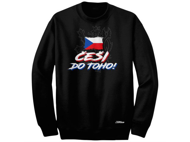 Bavlněná mikina bez kapuce Česko 2404