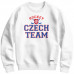Bavlněná mikina bez kapuce Česko 2405 - bílá
