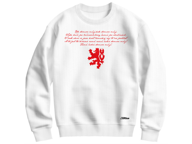 Bavlněná mikina bez kapuce Česko 2408