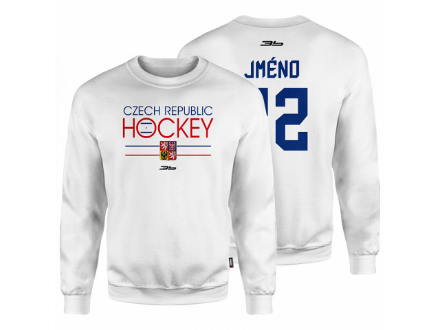 Bavlněná mikina bez kapuce Česko 2202