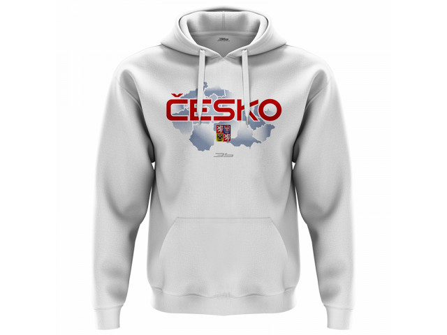 Bavlněná mikina s kapucí Česko 2305
