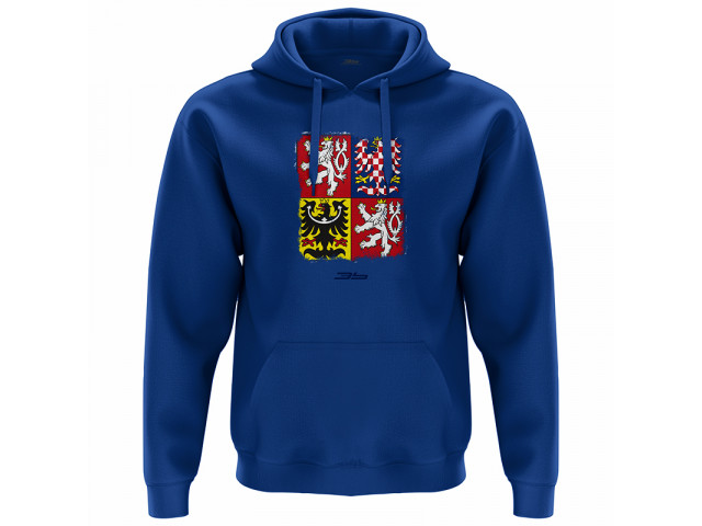 Bavlněná mikina s kapucí Česko 2308 - královská modř