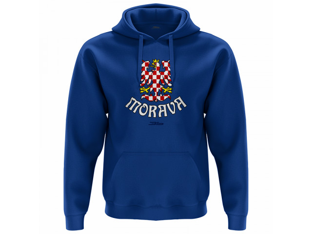 Bavlněná mikina s kapucí Česko 2302 - královská modř