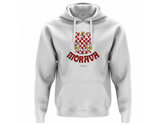 Bavlněná mikina s kapucí Česko 2302 - bílá