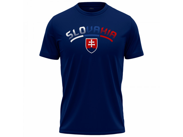 Bavlněné tričko Slovensko 2301 - modrá-tmavě modrá