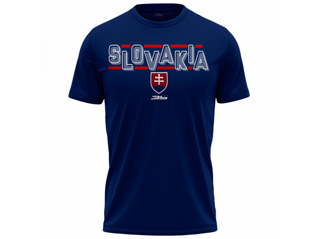 Bavlněné tričko Slovensko 2302 - modrá-tmavě modrá