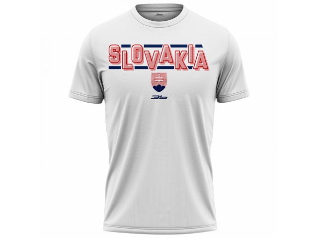 Bavlněné tričko Slovensko 2302 - bílá