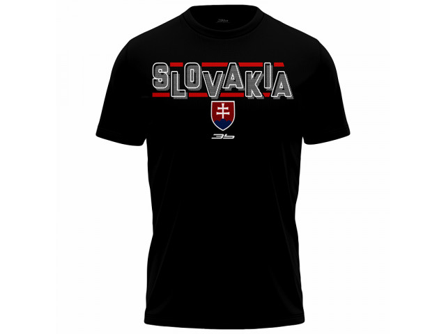 Bavlněné tričko Slovensko 2302 - černá