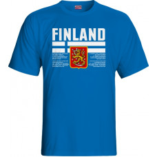 Bavlněné tričko Finsko 2201 - královská modř