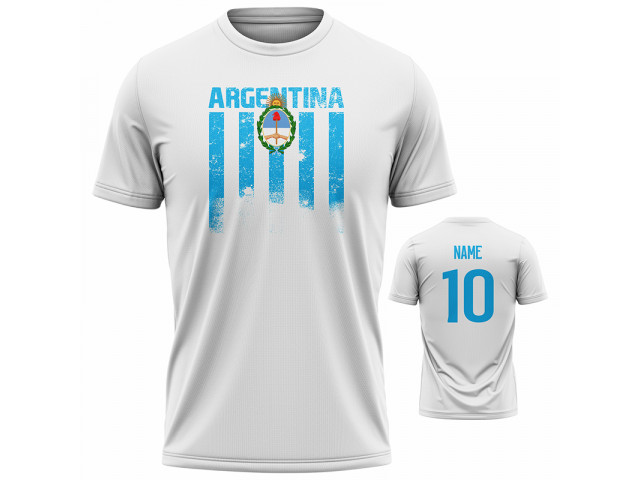 Bavlněné tričko Argentina 2202 - bílá