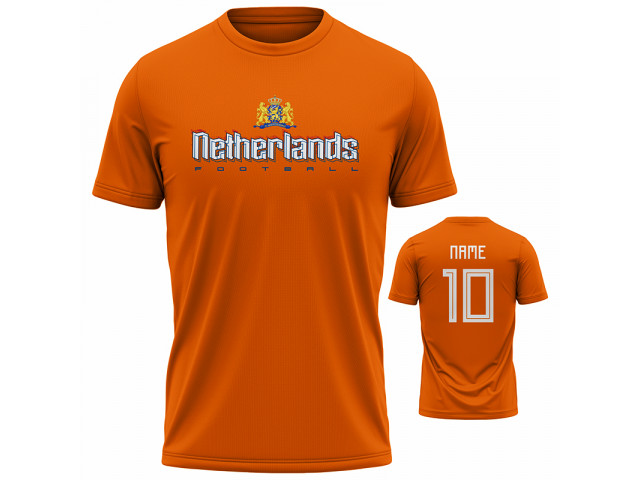 Bavlněné tričko Nizozemsko 2203 - oranžová