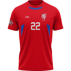Fotbalová akce! Fan dres Česko + Pletený šál - červená