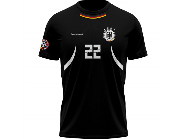 Bavlněné tričko Německo 2401 - černá