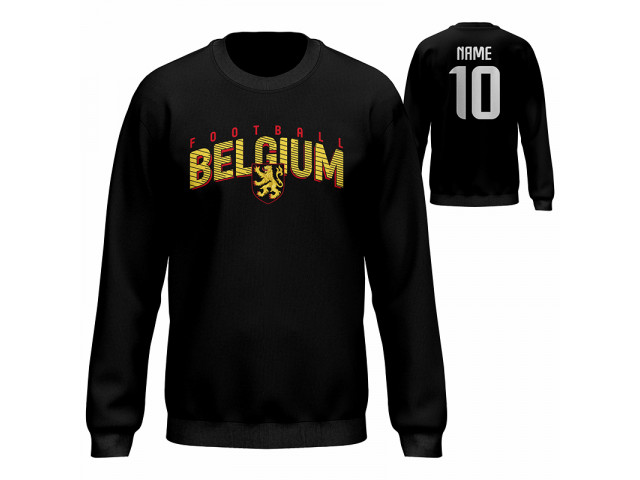 Bavlněná mikina bez kapuce Belgie 2201 - černá