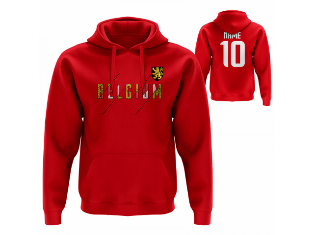 Bavlněná mikina s kapucí Belgie 2202 - červená