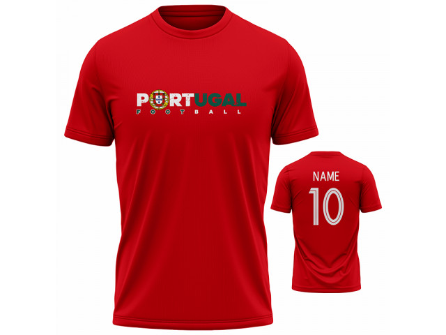Bavlněné tričko Portugalsko 2201 - červená