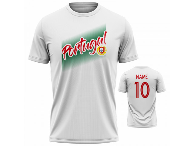 Bavlněné tričko Portugalsko 2202 - bílá
