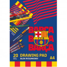 Náčrtník A4 "FC Barcelona" 20 listov 100 g/m2 – blok papierov na kreslenie, 106024005