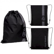 Vrecko na prezuvky Real Madrid Black AD1 – športové vrecko na chrbát, 507026019 Vrecko na prezuvky Real Madrid Black AD1 – športové vrecko na chrbát, 507026019