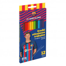 Ergonomické trojhranné farbičky 12ks FC Barcelona, 312023050